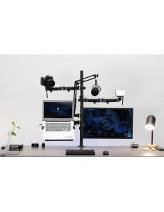 Soporte de Escritorio VIVO STAND-LIVE2L para Doble Monitor 32" 2