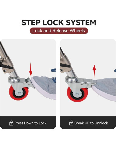 Juego de 3 Ruedas Giratorias Trrose 25mm para Soportes de Luz
