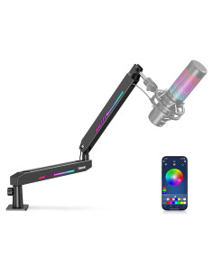 Brazo de Micrófono RGB TONOR T90LP, Soporte Bajo 1.5kg