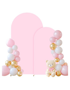 Set de 2 Fundas de Fondo Arco Rosa Chiara 2.2m y 1.8m