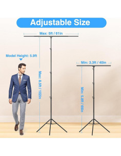 Soporte de Fondo Ajustable EMART 2.59x1.52m con Bolsa de Agua 2