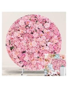 Cubierta de fondo redonda floral Jditngp 2.2m para fiestas