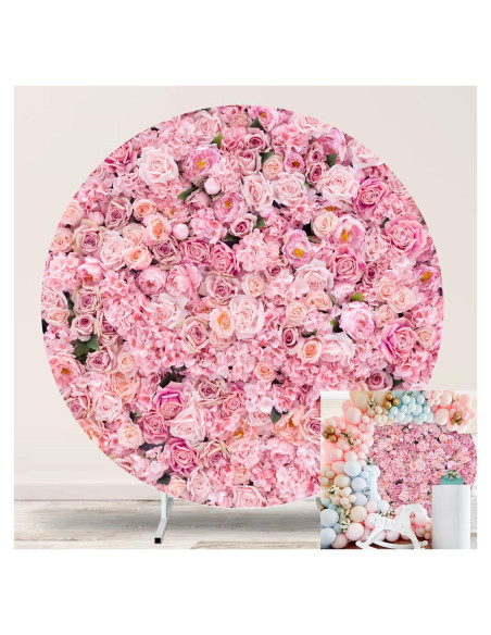 Cubierta de fondo redonda floral Jditngp 2.2m para fiestas Cubierta de fondo redonda floral Jditngp 2.2m para fiestas