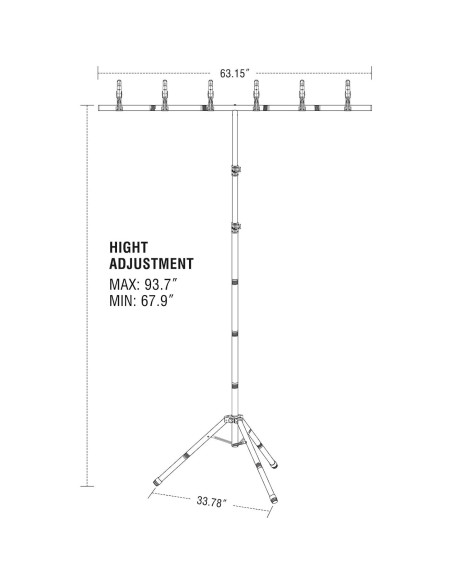 Kit de Fondo Verde Portátil Forlogic 2.44x1.62m con Soporte Ajustable