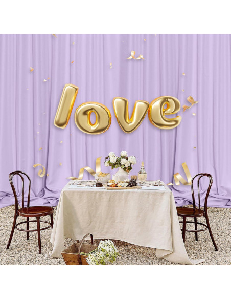 Cortinas de Fondo MEETSKY Lila Claro 3m x 2.4m 2 Paneles