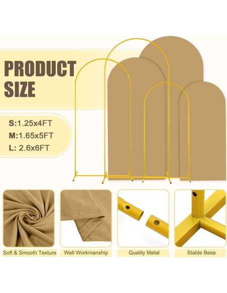 Soporte de Arco de Metal MODFUNS con Cubierta Caqui 4-6ft