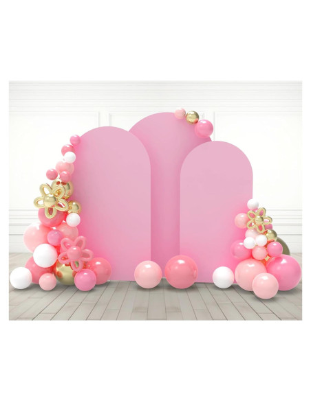 Juego de 3 Fundas para Arco de Boda Babenest Rosa Claro 2m-2.4m