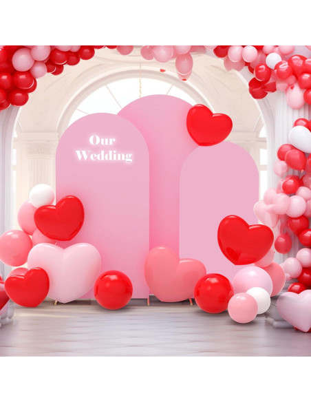 Juego de 3 Fundas para Arco de Boda Babenest Rosa Claro 2m-2.4m