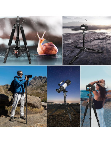 Trípode Profesional Victiv AT26 para Cámara 198 cm Aluminio