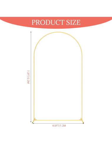 Soporte de fondo de arco dorado ITEFDTUTNE 2.58kg 7.2x1.2m