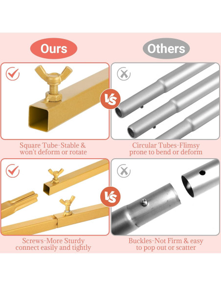 Soporte de fondo de arco dorado ITEFDTUTNE 2.58kg 7.2x1.2m