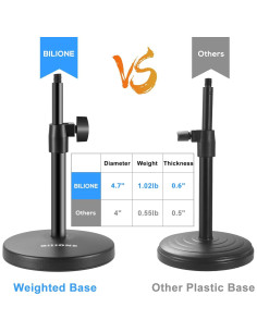 Soporte de Micrófono de Escritorio BILIONE Ajustable 3 en 1 2