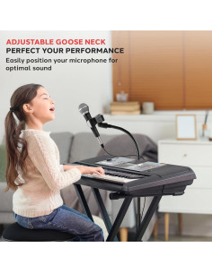 Soporte de micrófono Pyle PMKS60GN ajustable 124.9 cm a 194.0 cm 2