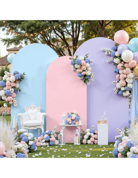 Juego de 3 Fundas de Fondo Arco Spandex Gogoparti 1.83m 1.52m 1.22m