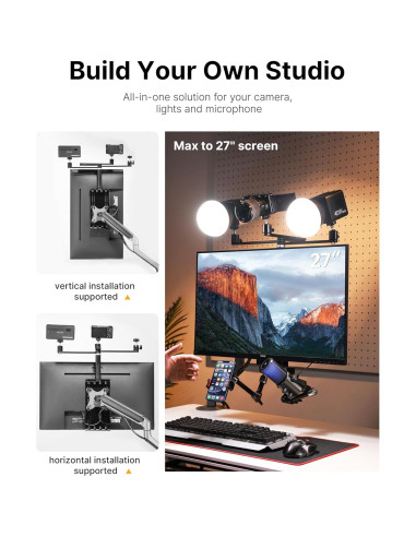 Soporte de cámara overhead ULANZI VS01 ajustable 360