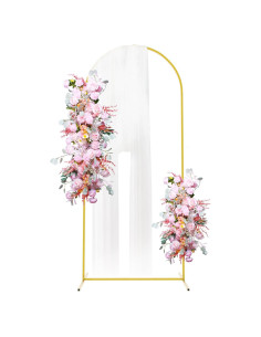 Soporte de Arco Metálico Putros 1.83x0.79M Dorado para Bodas