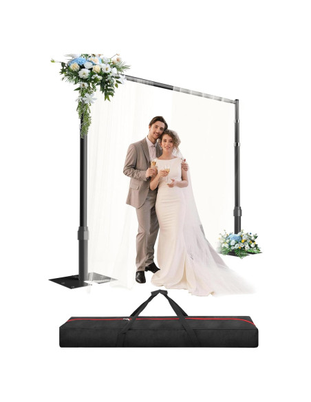 Kit de Soporte de Fondo Ajustable GLOSHOOTING 3.05m Negro