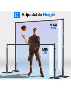 Kit de Soporte de Fondo Ajustable GLOSHOOTING 3.05m Negro 2