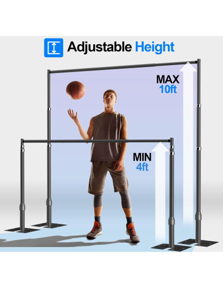 Kit de Soporte de Fondo Ajustable GLOSHOOTING 3.05m Negro