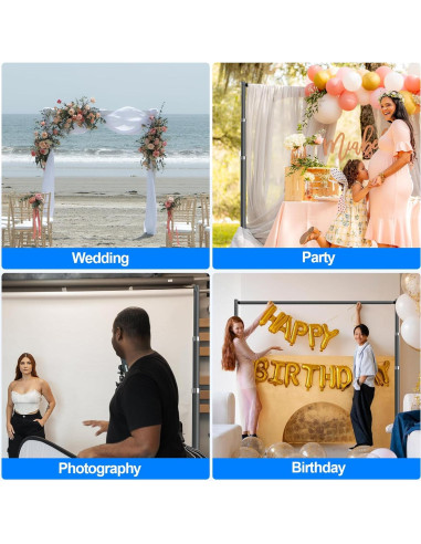 Kit de Soporte de Fondo Ajustable GLOSHOOTING 3.05m Negro