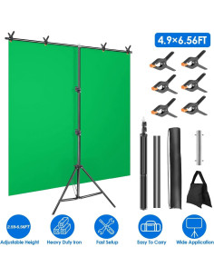 Soporte de Fondo Ajustable iMounTEK 1.49x1.98m con Accesorios 2