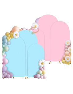 Cubiertas de Fondo Redondas 2 en 1 OurWarm Rosa y Azul 4FT-6FT