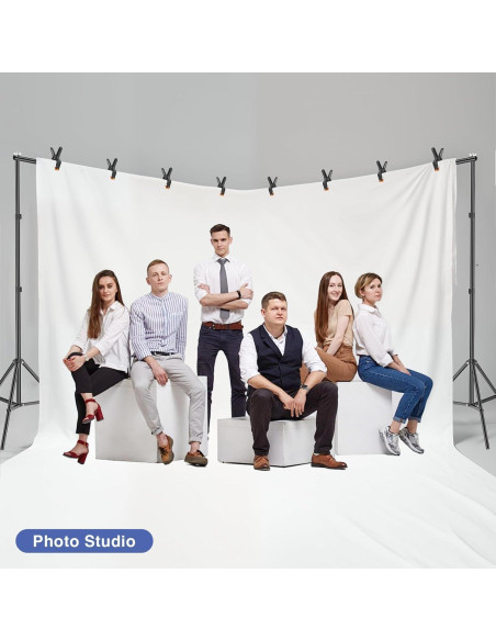 Soporte de Fondo Ajustable EMART 6.1x2.1m con Accesorios