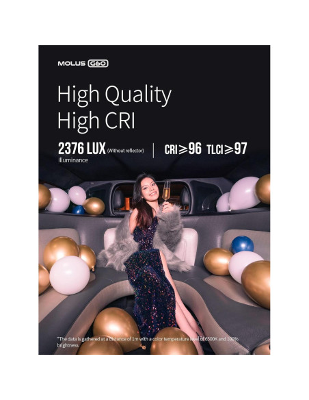 Luz de Video Bi-Color ZHIYUN MOLUS G60 Combo 60W 0.3kg Luz de Video Bi-Color ZHIYUN MOLUS G60 Combo 60W 0.3kg