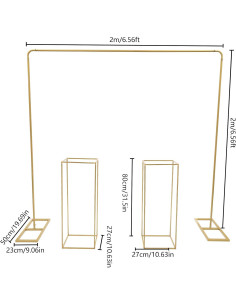 Kit de Soporte de Fondo Ajustable Weglae 2m x 2m para Bodas 2