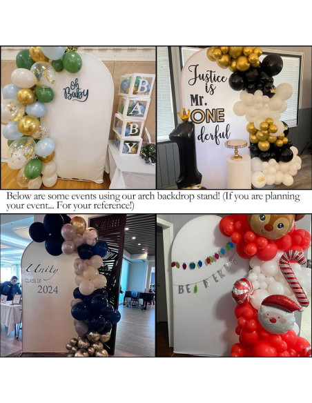 Soporte de Arco de Boda 6.6FT JoYous con Cubierta Blanca