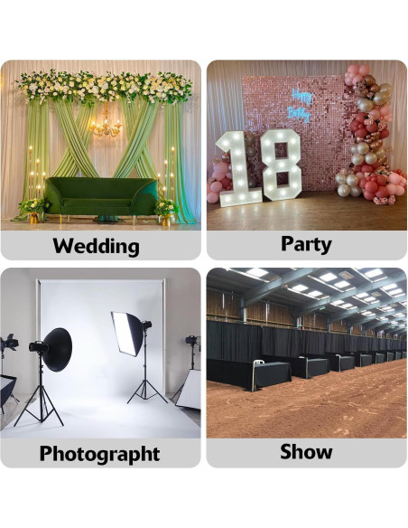 Soporte de Fondo Ajustable Hecis 3x3m para Fiestas y Bodas Soporte de Fondo Ajustable Hecis 3x3m para Fiestas y Bodas