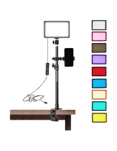 Luz de Video LED Youguang con 9 Filtros y Soporte Trípode