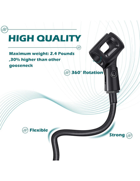 Soporte de Micrófono Flexible Flutesan 33 cm Ajustable