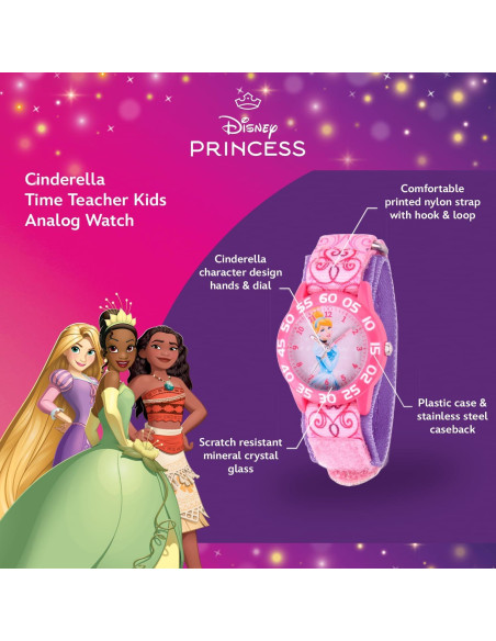 Reloj de Pulsera Analógico Disney Princess Rosa 32mm