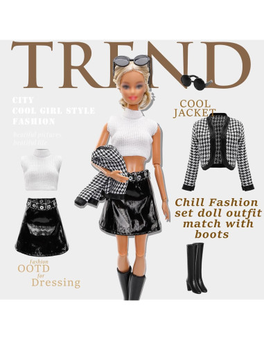 15 Piezas Ropa y Accesorios para Muñecas Enoch 29 cm