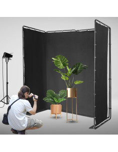 Pantalla de Fondo Negra 4x2.4m con Soporte ZXTINGSHOP 2