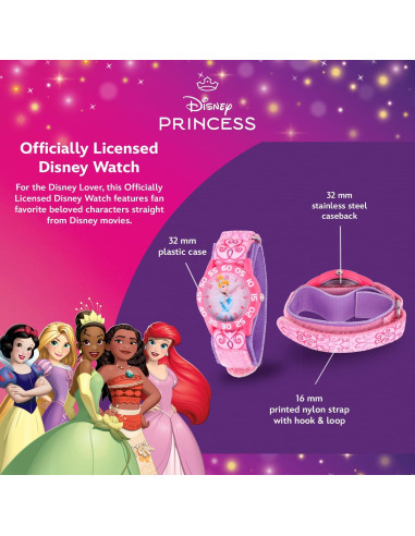 Reloj de Pulsera Analógico Disney Princess Rosa 32mm