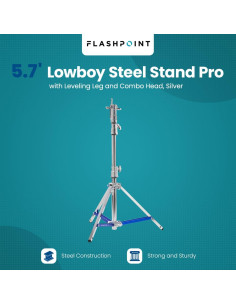 Soporte de Acero Lowboy Pro Flashpoint 1.70m con Pierna Niveladora 2