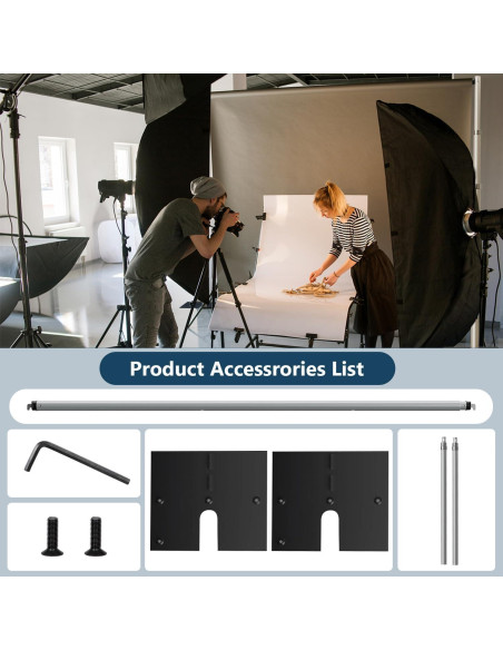 Kit de Soporte de Fondo de Tubo y Cortina SLOW DOLPHIN 3.76 cm