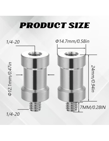 Adaptador de zapata caliente 1/4" QfwdfcTrenz - 2 Pcs