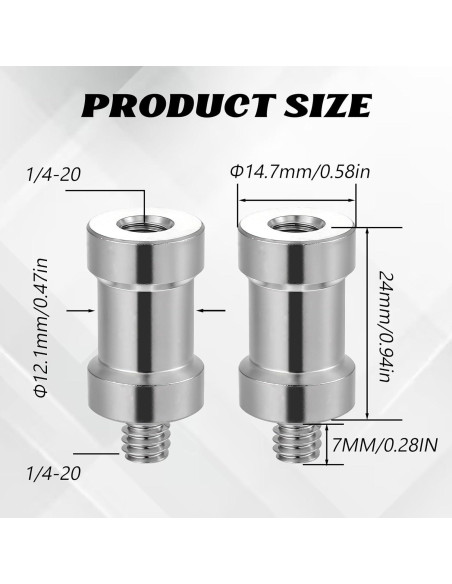 Adaptador de zapata caliente 1/4" QfwdfcTrenz - 2 Pcs