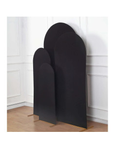 Set de 4 Fundas de Spandex Negro Mate Efavormart para Arcos de Boda 2