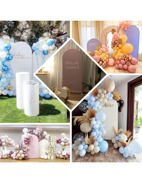 Set de 4 Fundas de Spandex Negro Mate Efavormart para Arcos de Boda