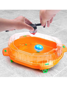 Conjunto de Peonzas Giratorias BUPASAK con Estadio y Lanzadores 2