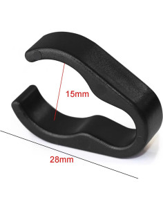 30 Clips de Cable para Micrófono Mollensiuer, 28mm, Negro 2