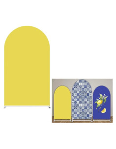 Cubierta de Fondo Arco Sólido Amarillo Limón 120x210cm