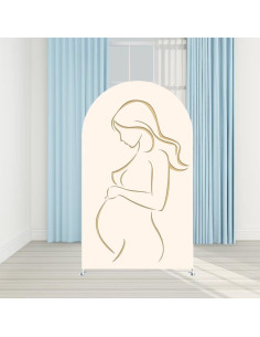 Cubierta de Tela con Arco para Baby Shower 1.0x2.0m Iydamc 2