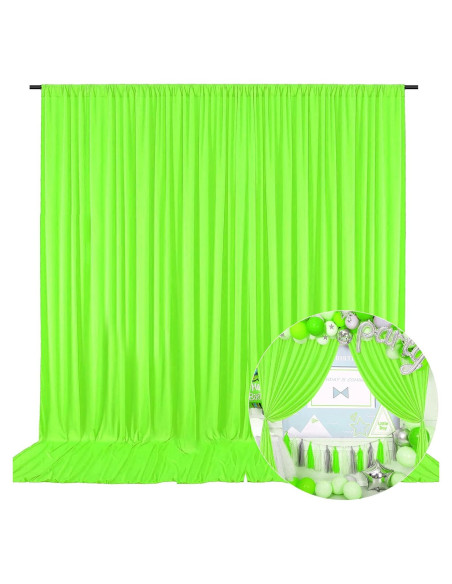 Cortina de Fondo Verde Claro ZEBMOON 2 Paneles 5x7ft