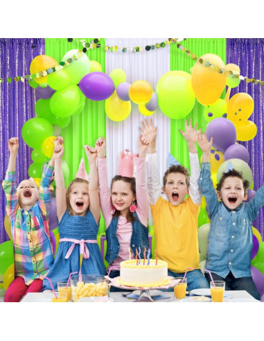 Cortina de Fondo Verde Claro ZEBMOON 2 Paneles 5x7ft