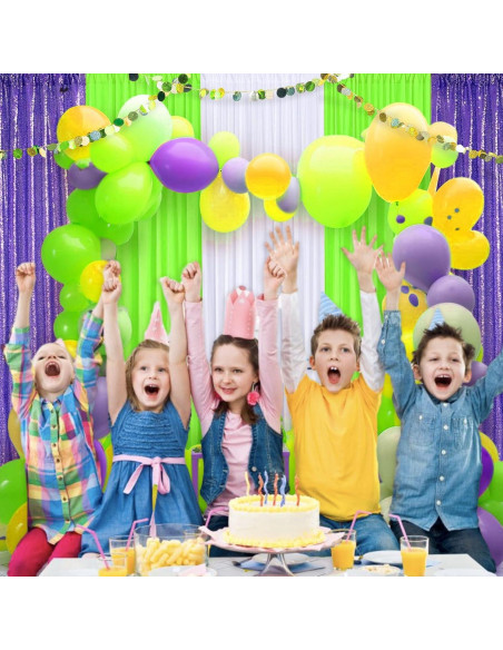 Cortina de Fondo Verde Claro ZEBMOON 2 Paneles 5x7ft